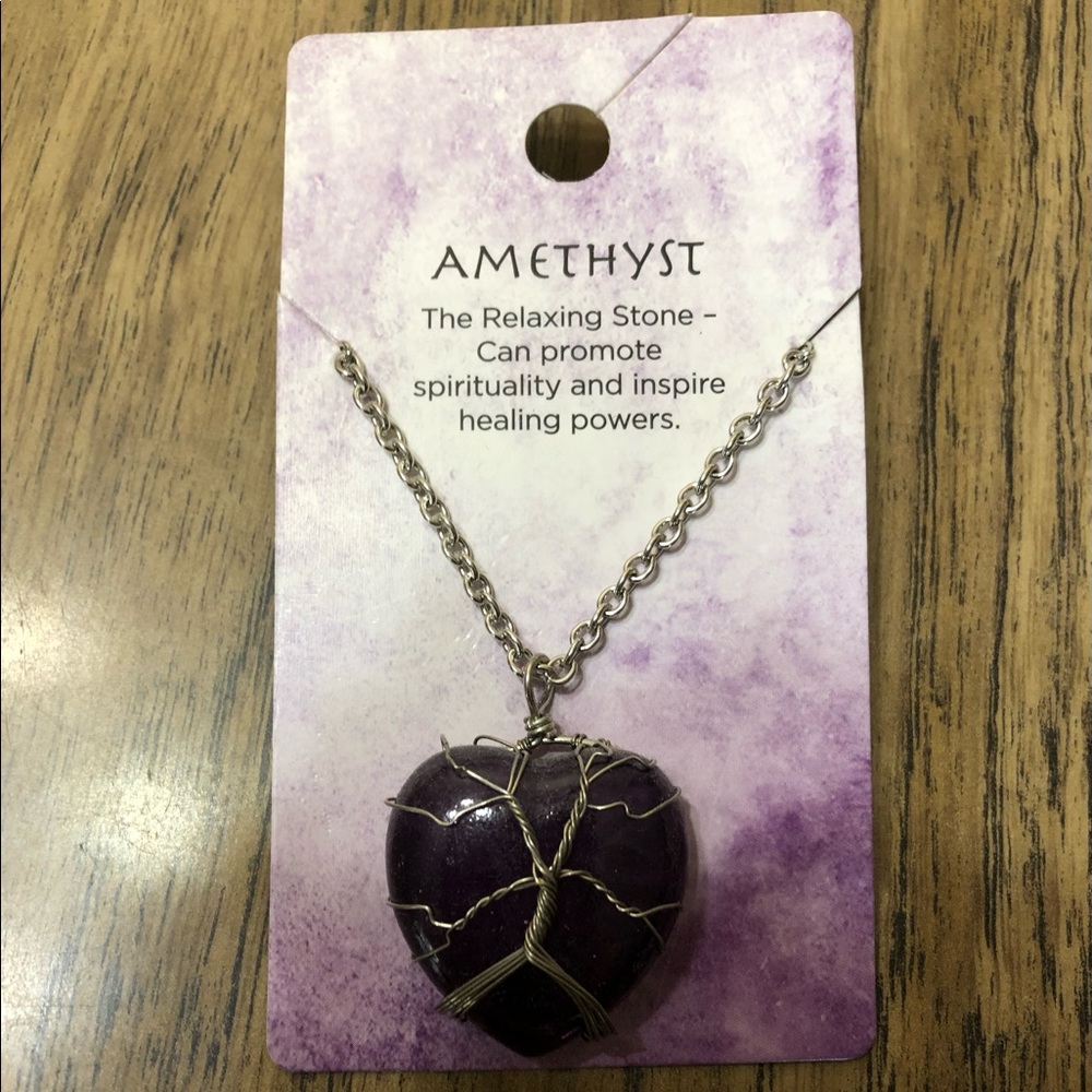 Spencer’s Amethyst Cage Stone Necklace